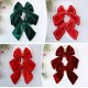 thumbnail image 1 of Adorno Navideño de Terciopelo con Forma de Lazo Pequeño para Árbol de Navidad, Decoración para Ventanas, Adornos Navideños., 1 of 6