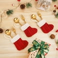 thumbnail image 2 of Cutlery Holder Cartoon Stripe Knit Christmas Stockings Design Create Atmosphere Christmas Table Decorations Cover, 2 of 10
