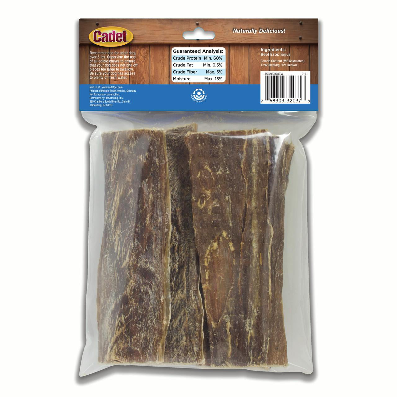 Cadet Butcher Treats 100% Beef Strips for Dogs 10-Pack 4 oz 