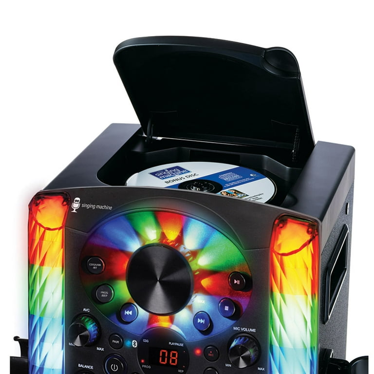 Singing Machine SML625BTBK Bluetooth CD+G Karaoke System