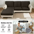 thumbnail image 4 of Sanmadrola Couch Covers Sofa Cushion Cover Slipcovers Wear-Resistant Universal Stretch Anti-Slip Sectional L Shape Sofa Covers, Chaise Lounge Sofa Slipcover, 4 of 8