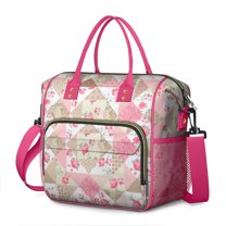 Pioneer Flower Floral Print Pattern Womens Lunch Box for Work,Insulated Large Lunch Bag for Tween and Teen,Loncheras Para Mujer,Leakproof Adult Lunch Bag for Work,Beach,Travel,Picnic,Camping