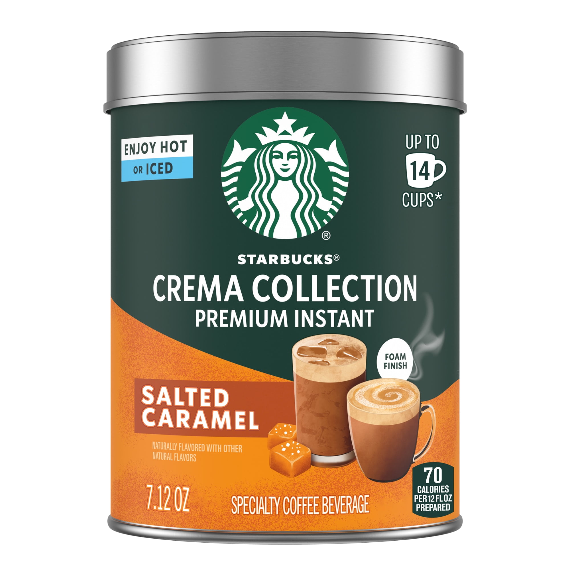 Starbucks Crema Collection Variety Pack Salted Caramel, Madagascar Vanilla, & Molten Chocolate, Starbucks Premium Instant 3 Pack 7.12oz