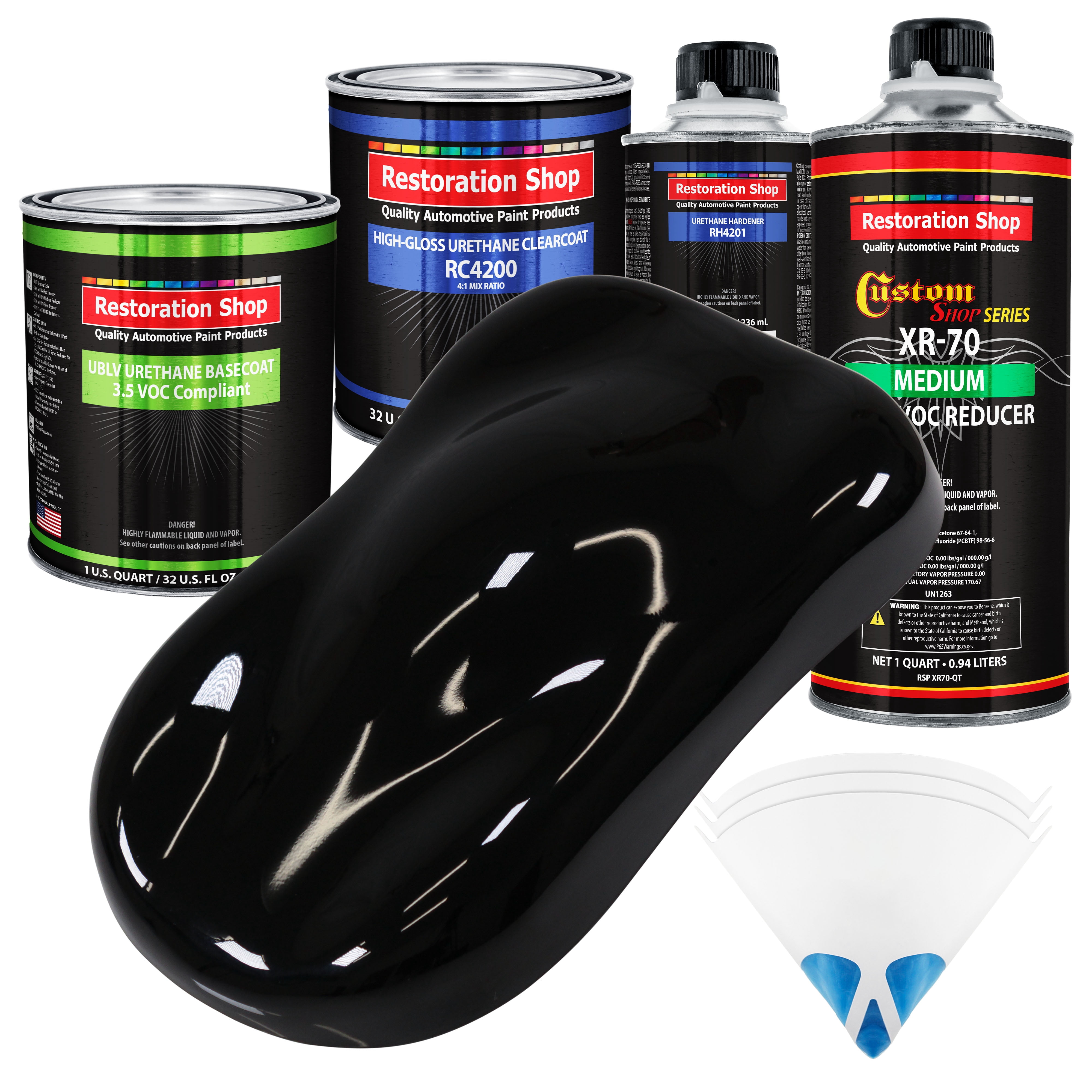 Zenith ZFP9900 Deep Black Urethane Basecoat – Factory Pack Gallon, Jet Black Paint
