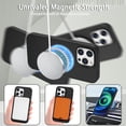 thumbnail image 3 of Magnetic Case for iPhone 14 with Hidden Ring Stand, Slim Kickstand Case Compatible with MagSafe Shockproof Soft Microfiber Lining Protective Case Cover for iPhone 14, Black, 3 of 6