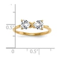 thumbnail image 5 of 14K Yellow Gold Ring Band Birthstone (04) April White Topaz Heart, Size 5, 5 of 5