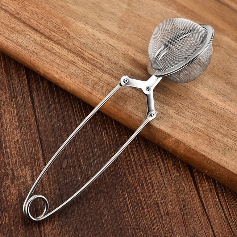 Zoomarlous Long Handled Tea Infuser Mesh Ball Loose Leaf Tea Infuser Pincer Stainless Steel Ball Filter