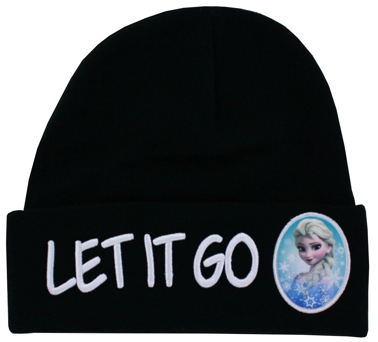 Disney Frozen Let It Go Song Princess Movie Cuffed Beanie Acrylic Knit Hat Toque 