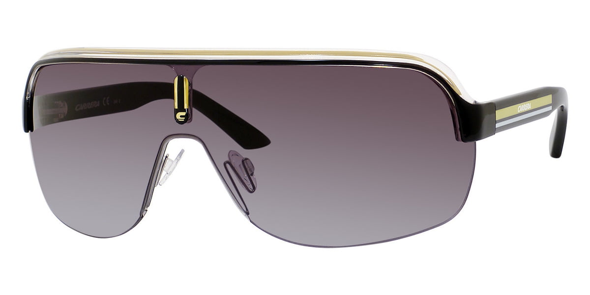 Carrera Topcar 1 3-Piece/screw Mount Shield Black Crystal Yellow Sunglasses  
