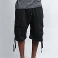 thumbnail image 2 of PEASKJP Short Homme Coupe Régulière Séchage Rapide Course & Gym avec Cordon, Noir TTG, 2 of 5