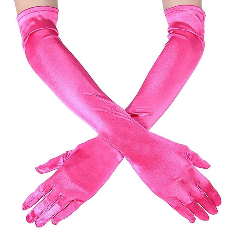 HAXMNOU Adult Women Gloves Long Evening Performance Wedding Dress Gloves