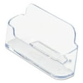 thumbnail image 4 of Horizontal Business Card Holder, Holds 50 Cards, 3.88 X 1.38 X 1.81, Plastic, Clear, 4 of 6