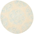 thumbnail image 2 of SAFAVIEH Bella Glenna Medallion Floral Wool Area Rug, Beige/Turquoise, 5' x 5' Round, 2 of 5