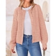 thumbnail image 3 of BTFBM Cardigan Sweaters for Women Fall Long Sleeve Button Down Soft Loose Chunky Knit Outwear Cropped Winter Coats, 3 of 10