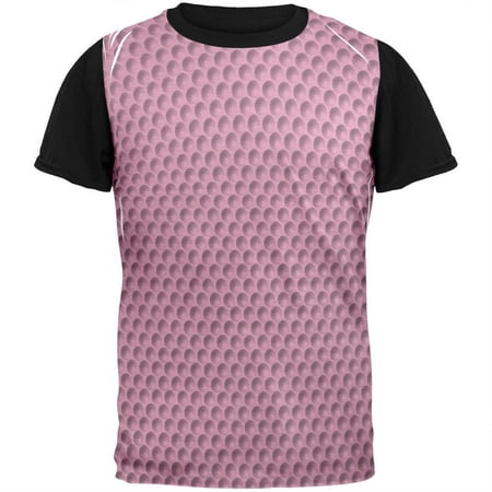 Golf Ball Costume Pink Adult Black Back T-Shirt - Small