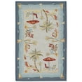thumbnail image 2 of Outdoor Escape 5'6"W x 8'L Hand-Hooked Pacific Heights Area Rug in Ocean, 2 of 4