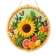 thumbnail image 3 of 2026 Four Seasons & Holiday Crystal Art Hanging Wreath Kit | Covered Porch Fireplace Entryway Display Friendly Beginner DIY Pearl Art Wreath Kit Summer Sunflower Paradise, 3 of 8