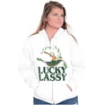 thumbnail image 3 of Olive Oyl St Paddys Lucky Lassy Women Plus Size Zipper Hoodie Brisco Brands 4X, 3 of 5
