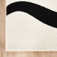 thumbnail image 6 of Abani Deco Collection Area Rug Mid Century Modern Bedroom Living Room Decor Floor Rug 5 x 8 Cream Black, 6 of 7