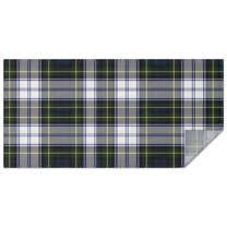 Blue Green Plaid Checkered Pattern Rectangle Tablecloth 60"x120",Waterproof Polyester Rectangle Table Cloth, Wipeable Spillproof Polyester Tablecloth for Dining, Camping, Indoor and Outdoor