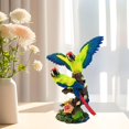 thumbnail image 1 of Estatua de loros, pájaro, figura de Animal, decoración del hogar, escultura creativa de guacamayos de resina, adorno para estantes de pared de jardín,, 1 of 10