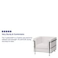 thumbnail image 3 of HERCULES Regal Series Contemporary Melrose White Leather Chair with Encasing Frame, 3 of 5