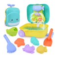 thumbnail image 1 of Juego de 8 Uds de juguetes para arena de playa con maleta de almacenamiento, juego de juguetes acuáticos para niños, alta calidad (hy), 1 of 4