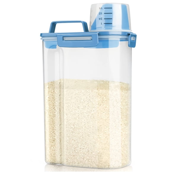 Recipiente de almacenamiento Viretec Rice hermético de 1,4 a 2,3 kg con taza