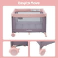 thumbnail image 2 of Pamo Babe Nursery Center Playard with Bassinet & Changing Table for Newborn,4-Panels Playpen, 2 of 10