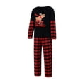 thumbnail image 2 of Yuemengxuan Christmas Family Matching Pajamas, Deer Print Long-Sleeve Tops with Plaid Pants, 2 of 9