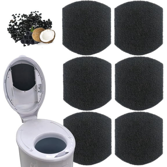 Diaper Pail Deodorizers Activated Charcoal Filter Refills Compatible with Ubbi Diaper Pail, 6 Pack Carbon Filter, Precise fit, Thickened, Natural, Odor Eliminator, Keep Home Fresh