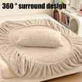 thumbnail image 6 of JGJJUGN Thickened Fitted Mattress Protector Milk Velvet Bed Cover Thermal Bed Sheet Warm Winter Quilted Protector Soft Bedspread Cozy Anti-Static Fabric for Comfortable Sleep, 6 of 6