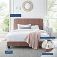 thumbnail image 5 of Modway Celine Channel Tufted Performance Velvet Full Platform Bed in Dusty Rose, 5 of 9