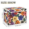 thumbnail image 5 of Yayeee Collapsible Cube Storage Bin with Lid Fabric Closet Decorative Basket with Handles, Large Colorful Flowers Pattern, 5 of 7