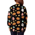 thumbnail image 5 of WTOBBY Halloween Themed Women's Workwear Jacket Tops with Long Sleeve Standing Collar Single Breasted Design - Casual Fashion Jacket for Nurses and Daily Professional Wear,Navy 4XL, 5 of 5