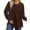 3753-Brown, variant on Plus Size Shirts 4X Long Sleeve Knit Womens Tops Fall Crew Neck Red Sweatshirts Fashion Tee Loose Fit Tunics Winter Blouses Casual Slit Hem Pullovers 4XL 24W 26W