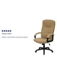 thumbnail image 2 of High Back Beige Fabric Executive Swivel Chair with Arms, 2 of 9