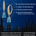 thumbnail image 2 of Gem Stone King 10K Yellow Gold London Blue Topaz and Lab Grown Diamond Earrings for Women | 1.95 Cttw | Gemstone November Birthstone | Pear Shape 8X5MM, 2 of 6