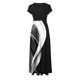 thumbnail image 5 of Puntoco Vestido Largo Estilo Resort Con Estampado Floral Empalmado De Manga Corta Para Mujer Vestido De Cuello Redondo De Manga Corta Negro Xxl,Regalos Para Mujer Joven, 5 of 5