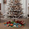 thumbnail image 5 of Salouo Balls Christmas Tree Skirt 30" Farmhouse Christmas Decorations Snowman Xmas Tree Skirt Tree Mat for Holiday Party Decor, 5 of 8