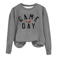 thumbnail image 2 of Wancir Game Day Sweatshirt Women Football Sweatshirts Rugby Graphic Pullover Weekend Tops Casual Football Season Shirt, 2 of 4