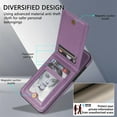 thumbnail image 2 of Phone Case for iPhone 15 Pro 6.1 inch Wallet Cover with Screen Protector RFID Slim Credit Card Holder Slot Stand Cell Accessories iPhone15Pro 5G i i-Phone i15 iPhone15 16Pro Women Men Purple, 2 of 11