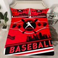 thumbnail image 2 of Castle Fairy Children Teens Sport Baseball 4pcs Bed Sheets,Ball Gamer King Sheets,Black Red Super Cozy Sheet Set,Microfiber Bedroom Decor, 2 of 7