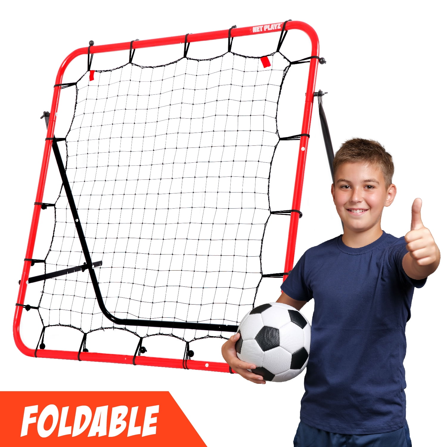 Soccer Gifts, Net Playz, Kids & Teens Football Games Rebounder, Kick