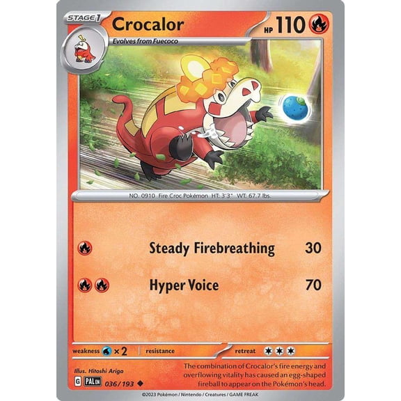 Pokemon Paldea Evolved Uncommon Crocalor #36
