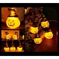 thumbnail image 3 of Accesorios de decoración de cadena de luz Led con forma de calabaza de mago de Halloween, 3 of 4
