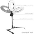 8 Inch Mirror Ring Light with Portable Tripod for Camcorders and