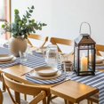 thumbnail image 6 of Navy Blue Striped Round 13 Inch Placemats Set of 4, Farmhouse Striped Geometric Art HeatResistant Non Slip Place Mats for Dining Table, Wipeable Braided Kitchen Table Mats for Housewarming, 6 of 9
