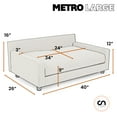 thumbnail image 5 of Club Nine Pets Metro Orthopedic Dog Bed, Sofa Style, Large, Ivory., 5 of 7