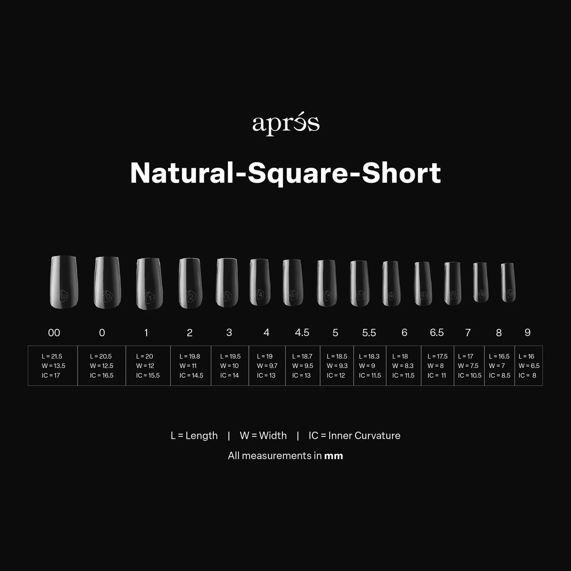 Apres Gel-X Nail Extensions N-SS-6 Natural Square Short Tips